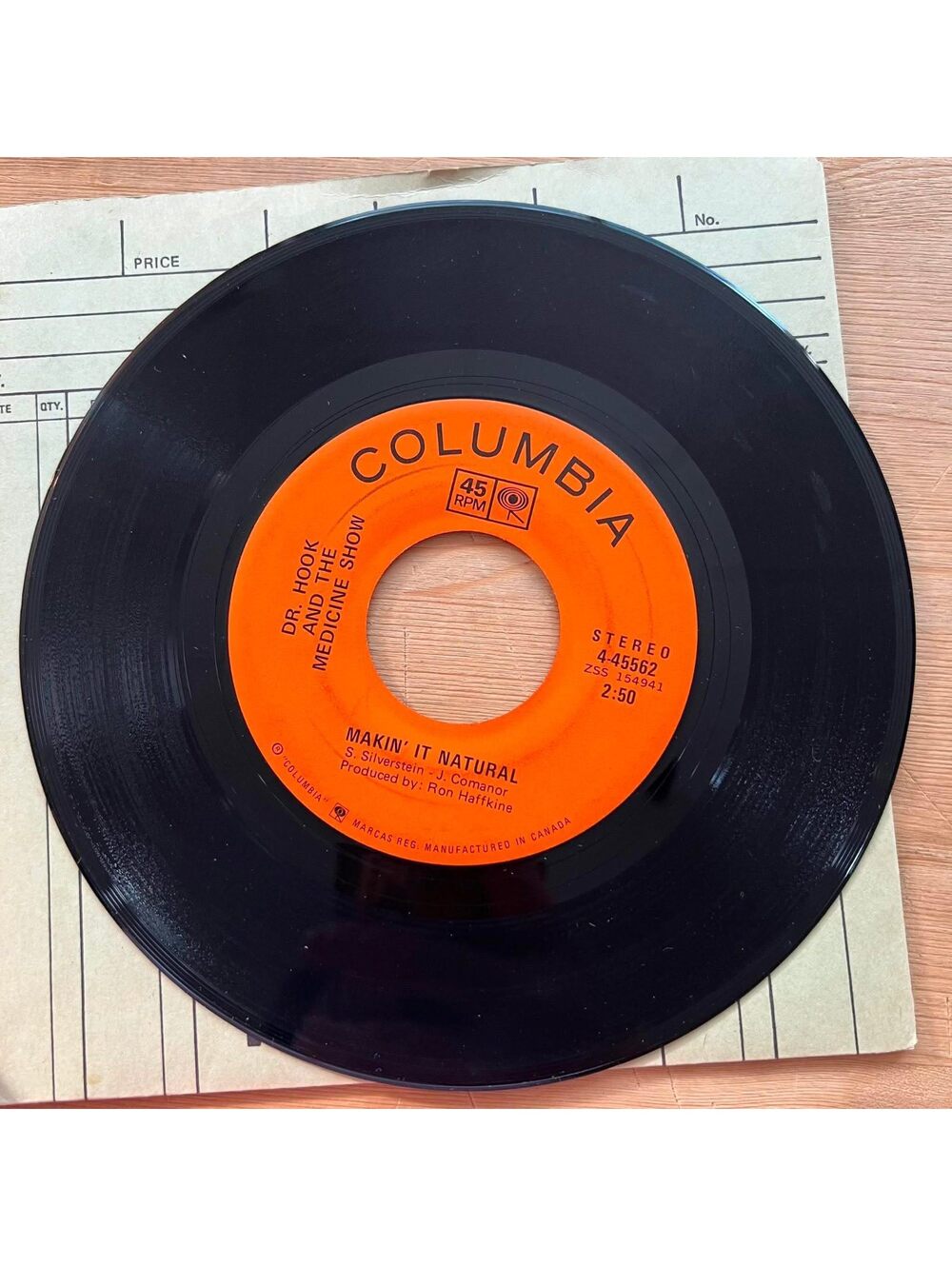 Dr. Hook and The Medicine Show - Makin' it Natural/Sylvia's Mother 45rpm VG+ R90